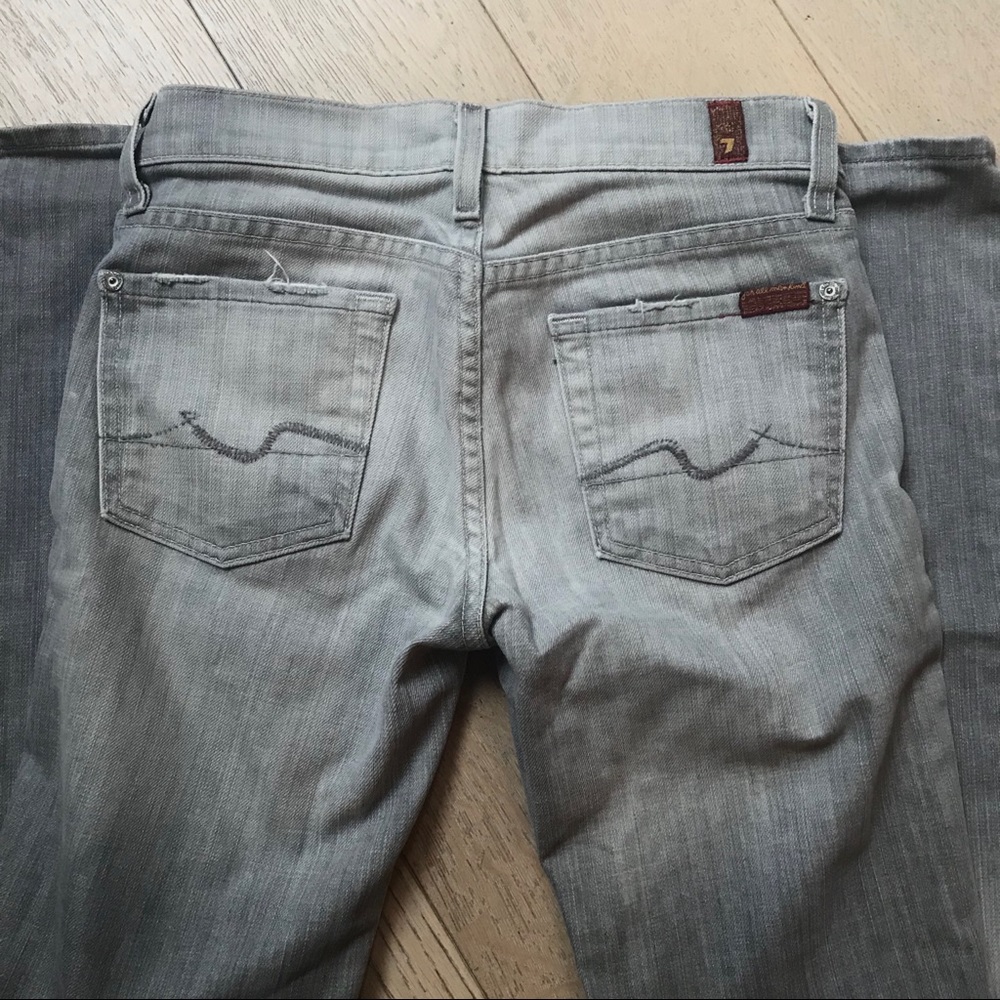 7 For All Mankind Gray Bootcut Jeans